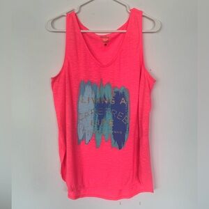 Lilly Pulitzer Lucretia Pink Tank Top with Abstract Design Sz M